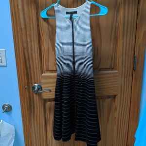 Striped B+W Flair Dress
